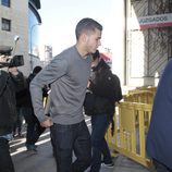 Lucas Hernández llegando a los juzgados