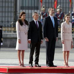 Los Reyes Felipe y Letizia con el presidente de Argentina Mauricio Macri y su mujer Juliana Awada