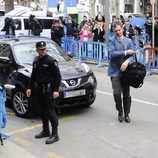 Iñaki Urdangarín tras llegar a la Audiencia de Palma para la vistilla