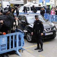 Iñaki Urdangarín tras llegar a la Audiencia de Palma para la vistilla