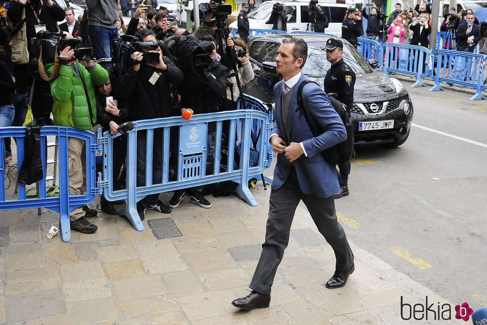 Iñaki Urdangarín en la vistilla tras la sentencia del Caso Nóos