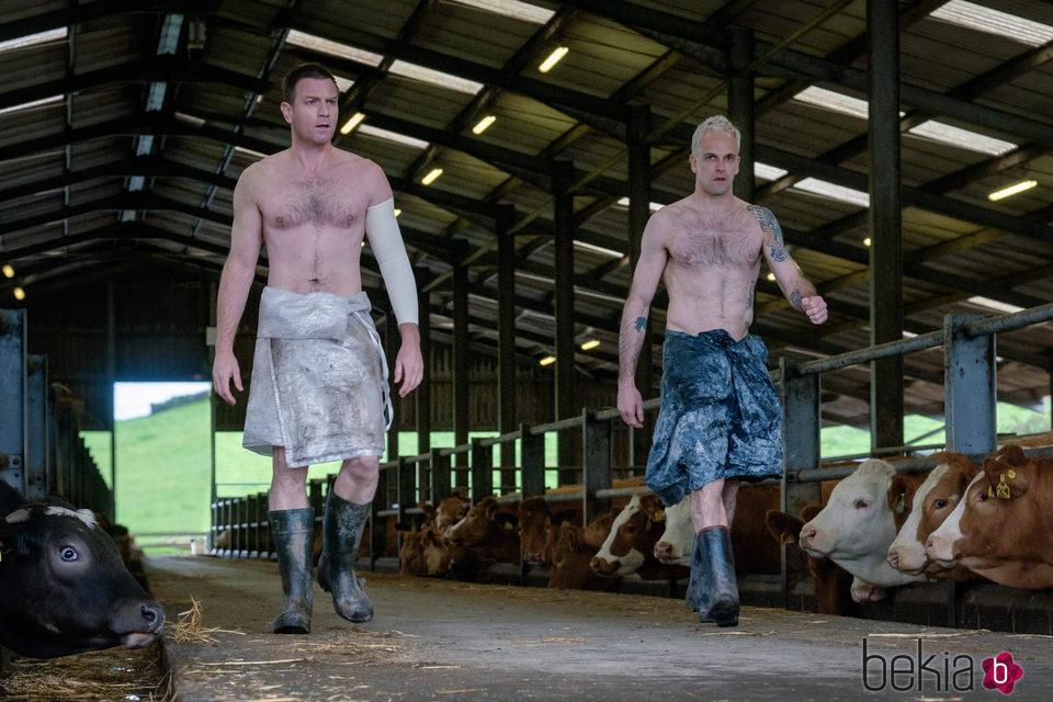 Ewan McGregor y Jonny Lee Miller rodando 'T2 Trainspotting'