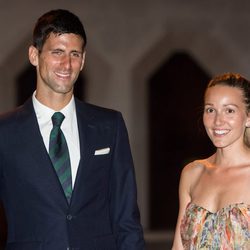 Novak Djokovic y Jelena Ristic en la Gala de Wimbledon 2015