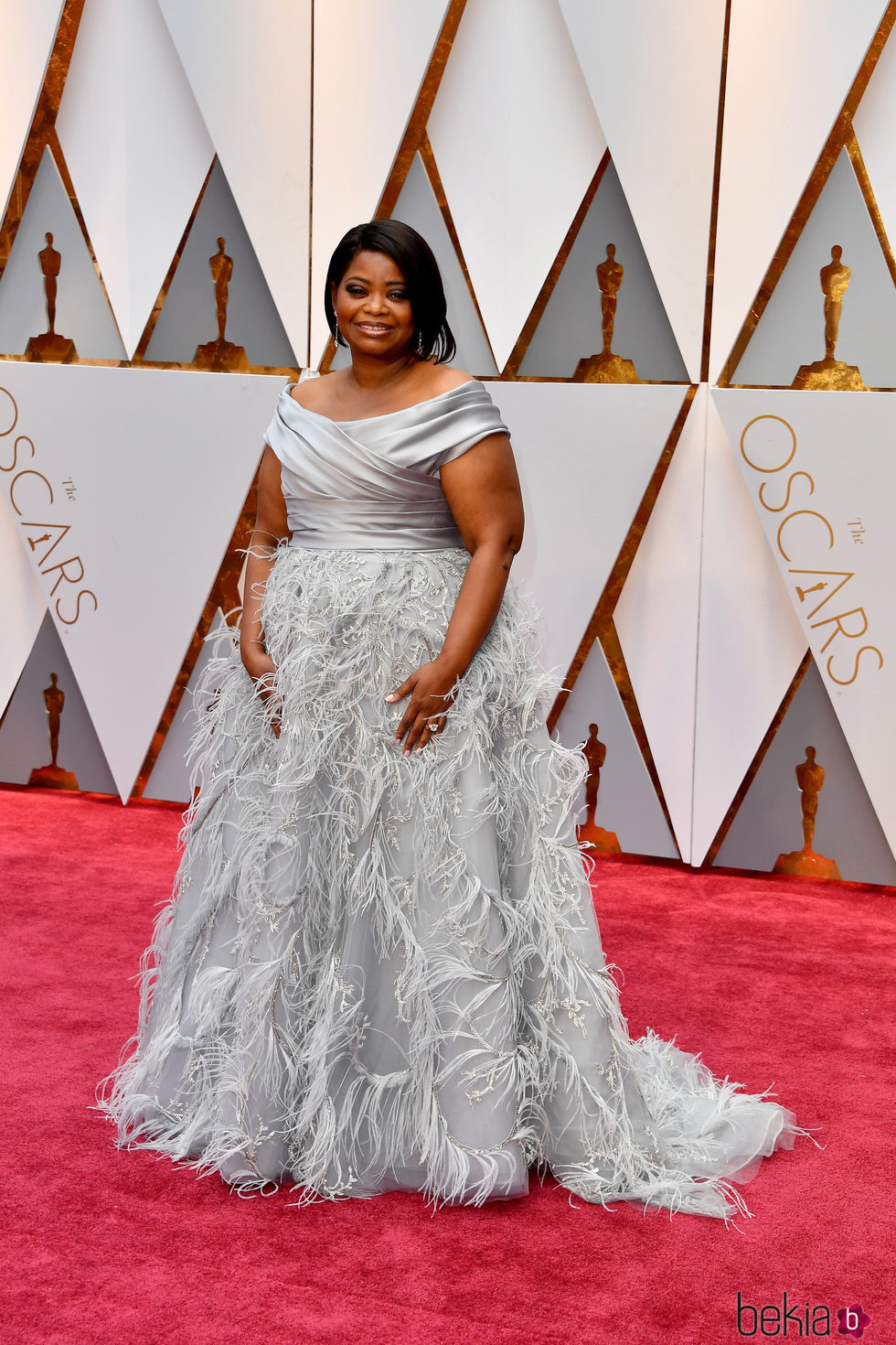 Octavia Spencer en la alfombra roja de los Premios Oscar 2017