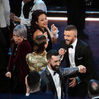 Justin Timberlake actuando en la entrega de los Premios Oscar 2017