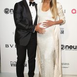 Ciara y Russell Wilson en la fiesta de la Fundación Elton John por los Premios Oscar 2017