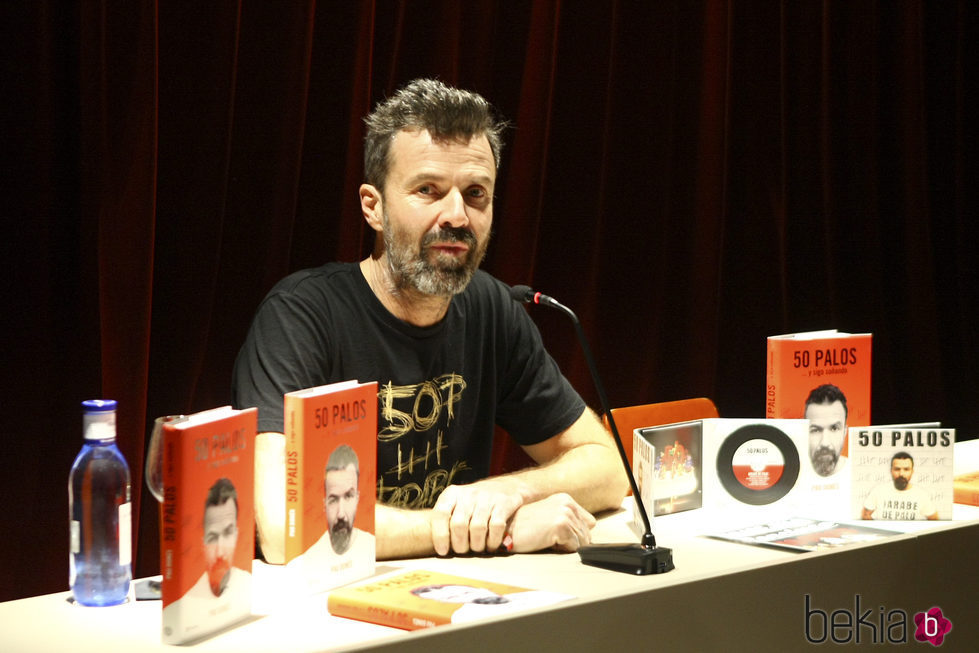 Pau Donés en la presentación de su nuevo disco '50 palos' en Barcelona