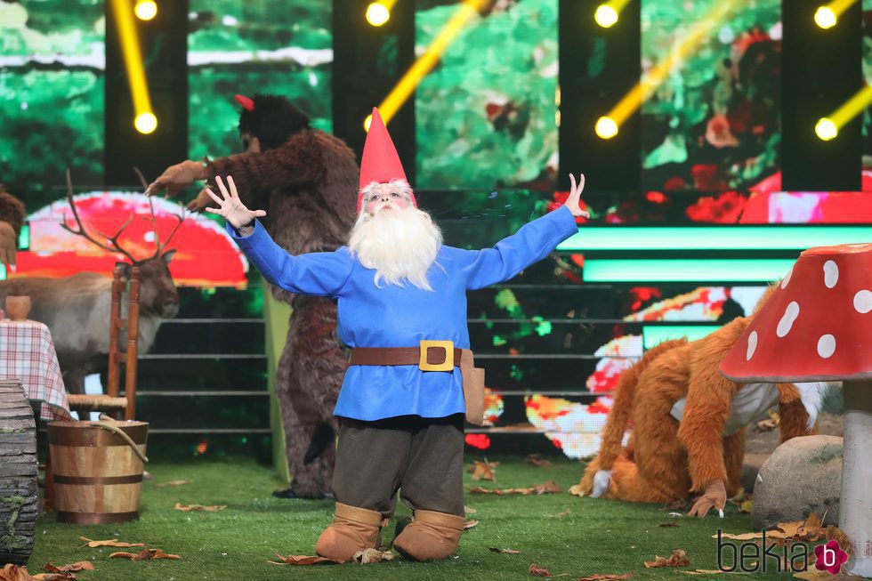 Yolanda Ramos imitando a David el Gnomo en la décima gala de 'Tu cara me suena 5'