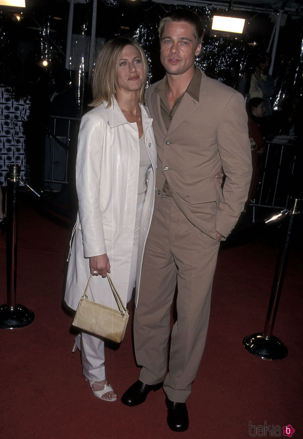 Jennifer Aniston y Brad Pitt en la premiere de 'The Mexican'