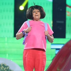 Yolanda Ramos imitando a Dora La Exploradora en la segunda semifinal de 'Tu cara me suena 5'