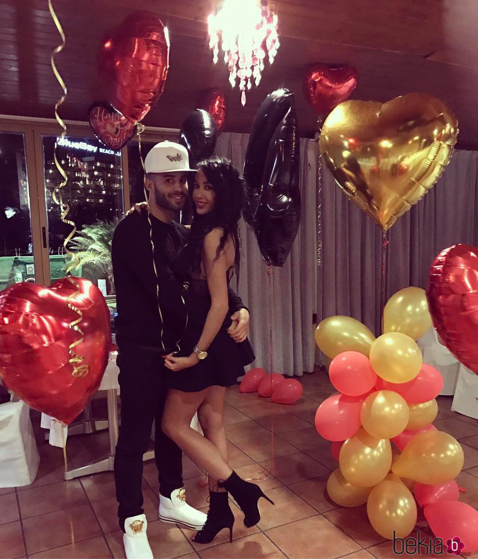 Jesé Rodríguez celebrando su 24 cumpleaños con su novia Aurah Ruiz