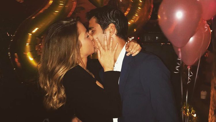 Álvaro Morata y Alice Campello en la fiesta sorpresa de cumpleaños de ella