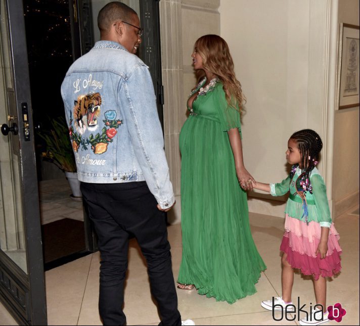 Beyoncé junto a Jay Z y Blue Ivy