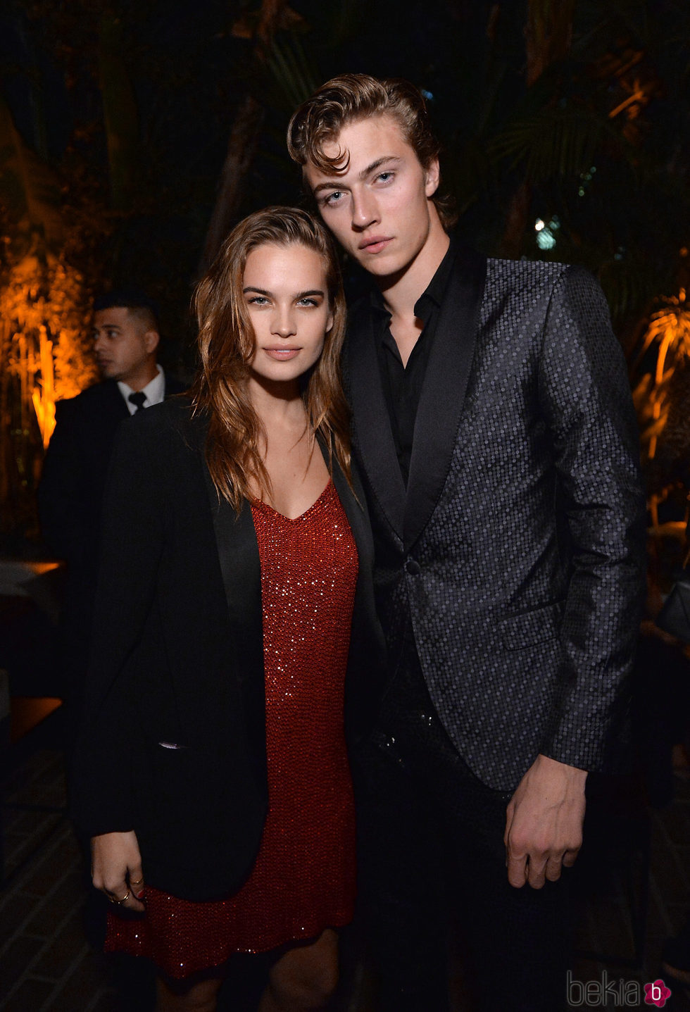 Lucky Blue Smith junto a Stormi Henley en la fiesta de la GQ