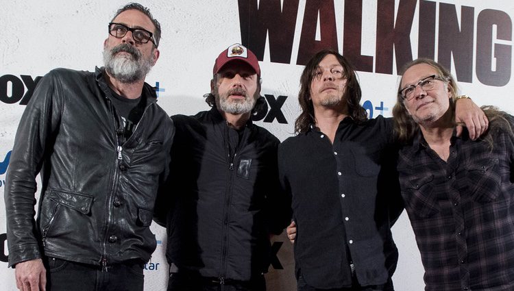 Jeffrey Dean Morgan, Andrew Lincoln, Norman Reedus y Greg Nicotero en el evento organizado por FOX en Madrid