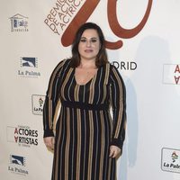 Inma Cuevas en la red carpet de la XXVI edición de los Premios de la Unión de Actores