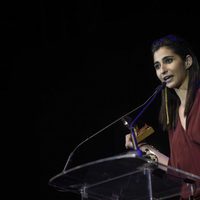 Alba Flores con su premio de la Unión de Actores 2017