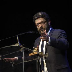 Manolo Solo con su premio de la Unión de Actores 2017