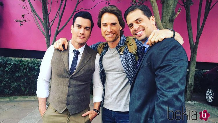 David Zepeda junto a Sebastián Rulli y Pedro Moreno