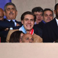 Alexandra de Hannover y su novio en el partido de Champions Mónaco-Manchester City