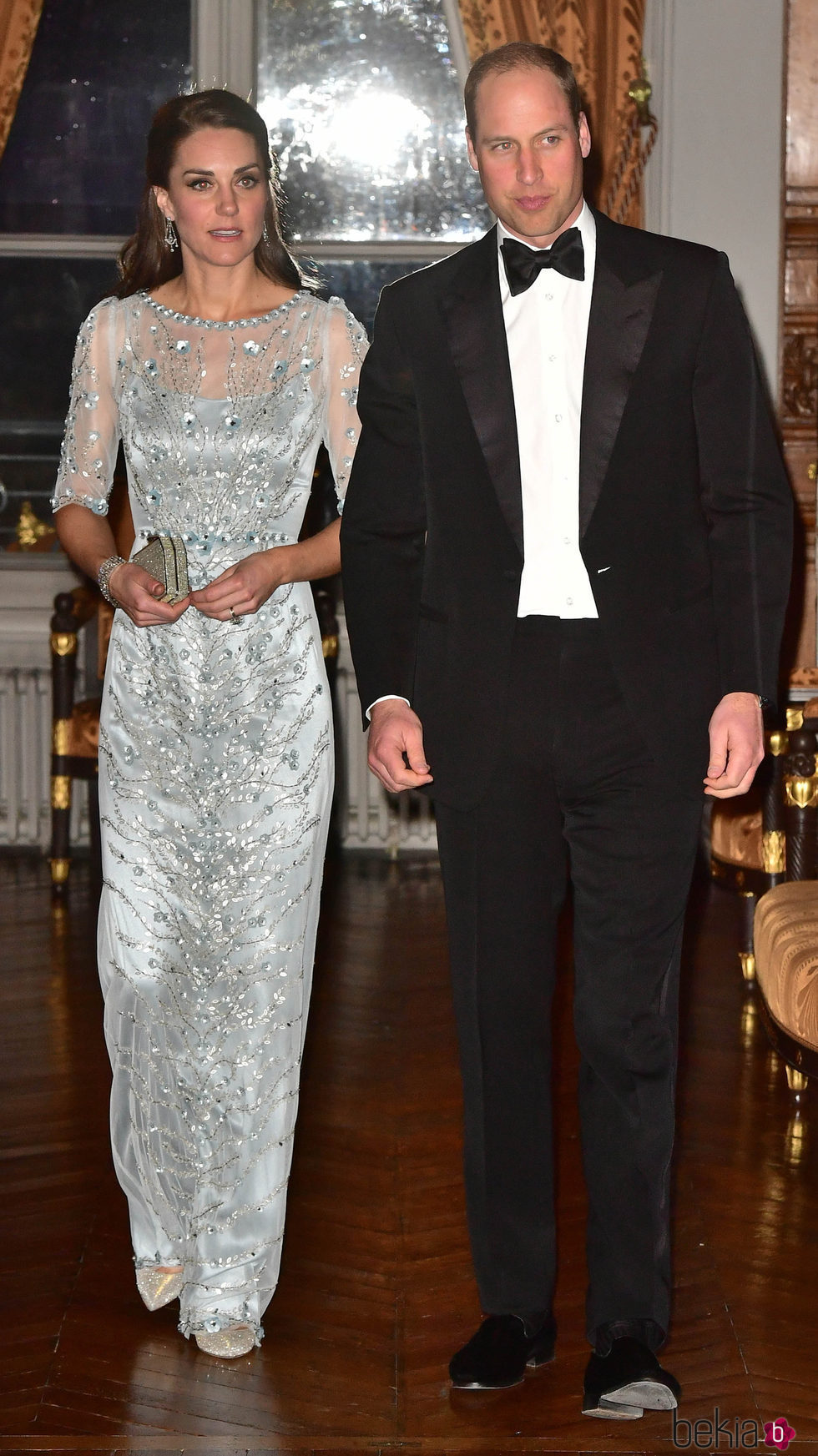 Los Duques de Cambridge en la cena en la embajada inglesa en París