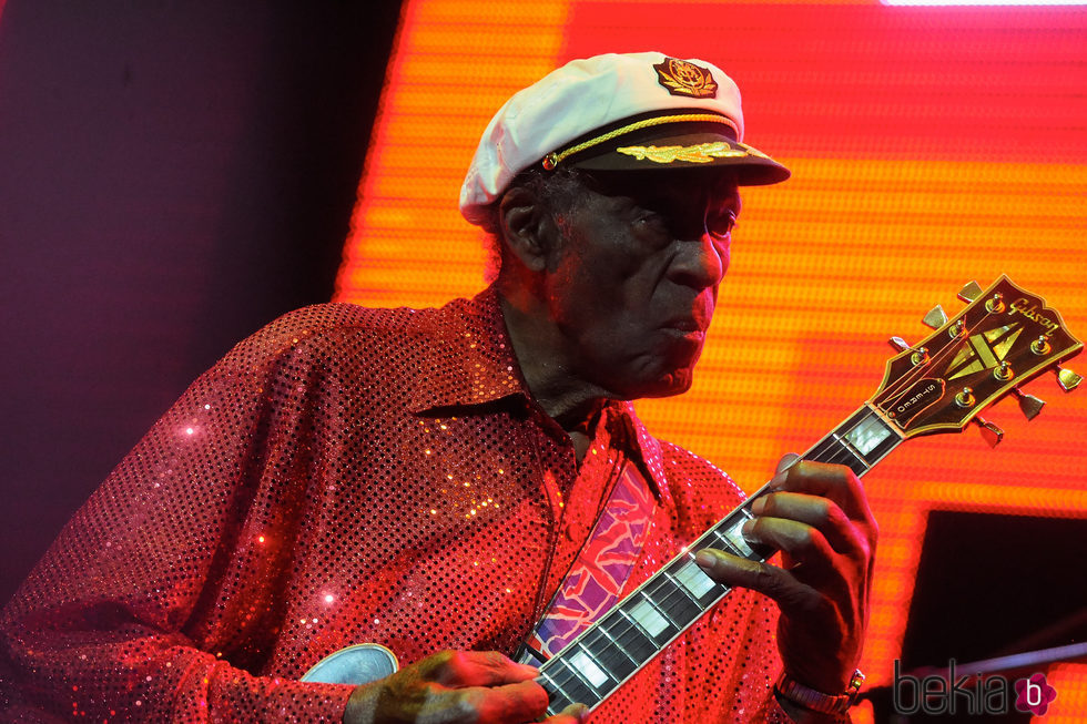 Chuck Berry actuando en Moscú