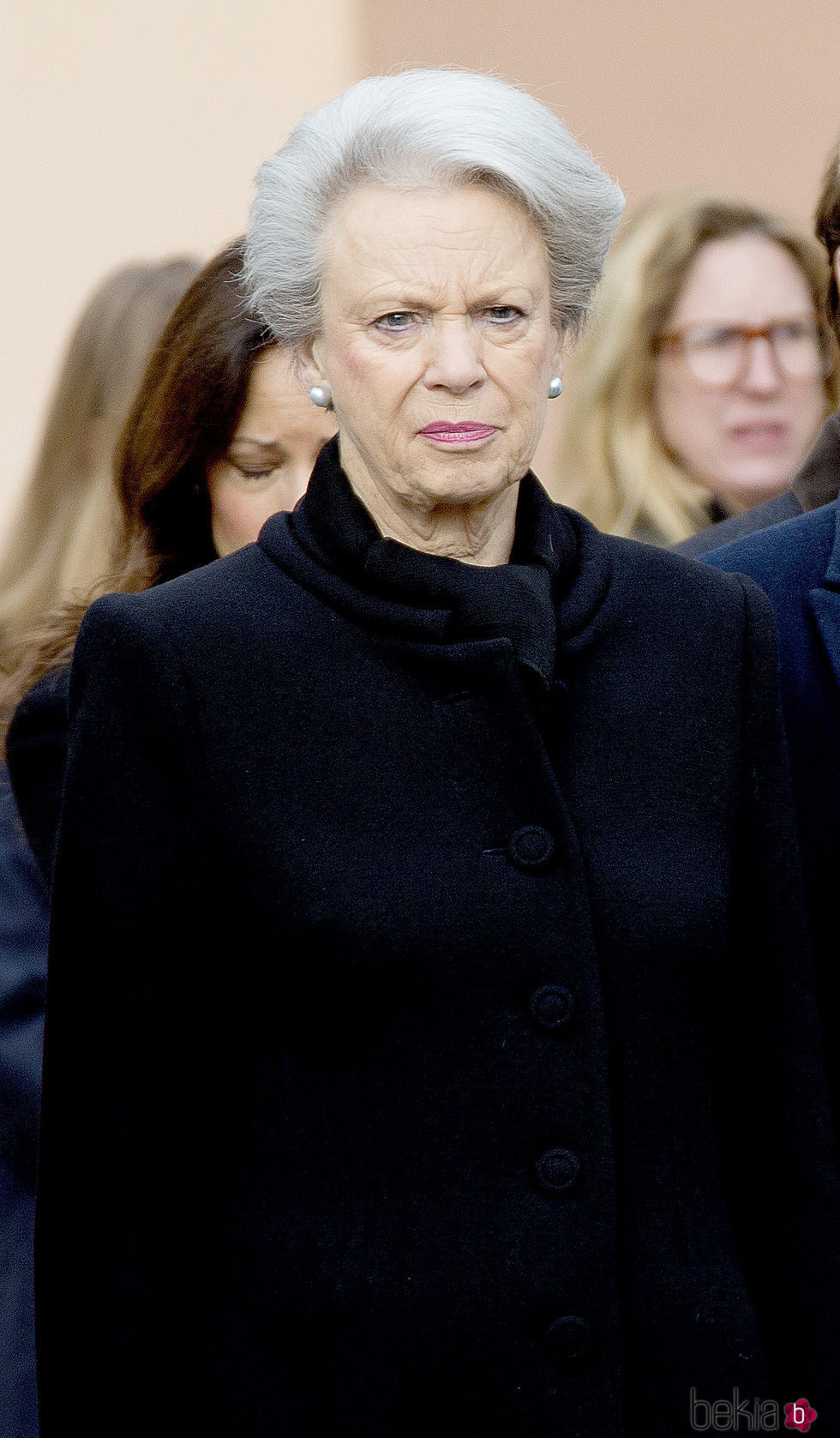 Benedicta de Dinamarca en el funeral de su esposo, el Príncipe alemán Richard zu Sayn-Wittgenstein Berleburg