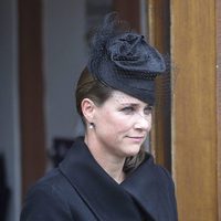 La Princesa Marta Luisa de Noruega en el funeral del Príncipe alemán Richard zu Sayn-Wittgenstein Berleburg