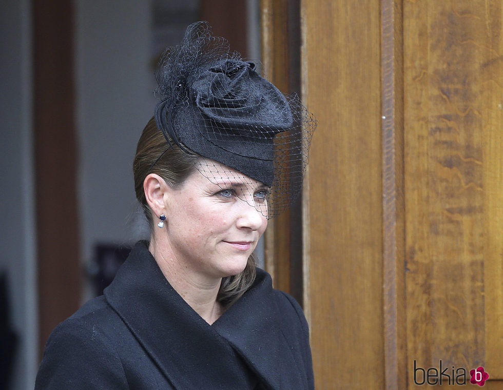 La Princesa Marta Luisa de Noruega en el funeral del Príncipe alemán Richard zu Sayn-Wittgenstein Berleburg