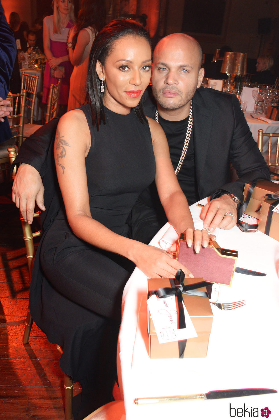 Mel B y Stephen Belafonte en un evento en Londres