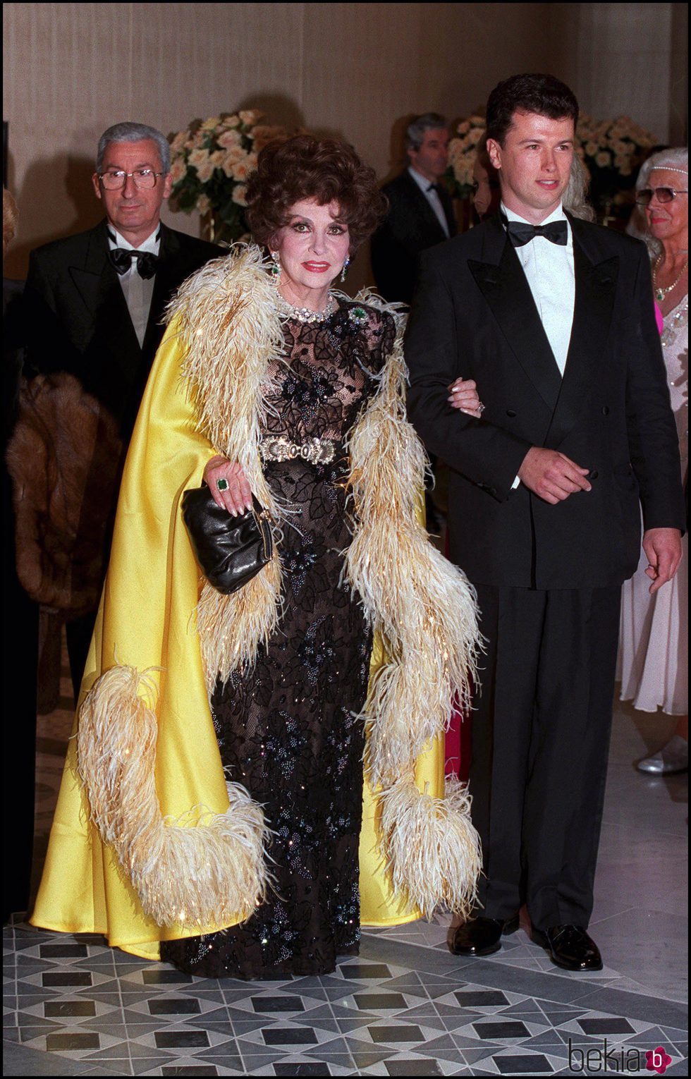 Gina Lollobrigida y Javier Rigau en The Monaco Rose Ball