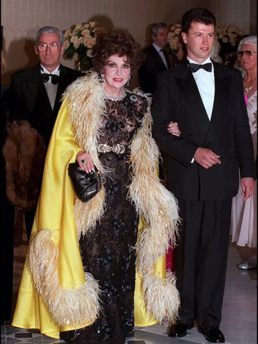 Gina Lollobrigida y Javier Rigau en The Monaco Rose Ball