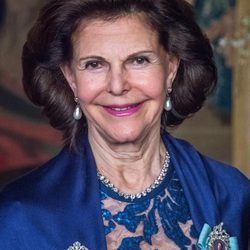 La Reina Silvia de Suecia en un acto oficial en el Palacio Real de Estocolmo