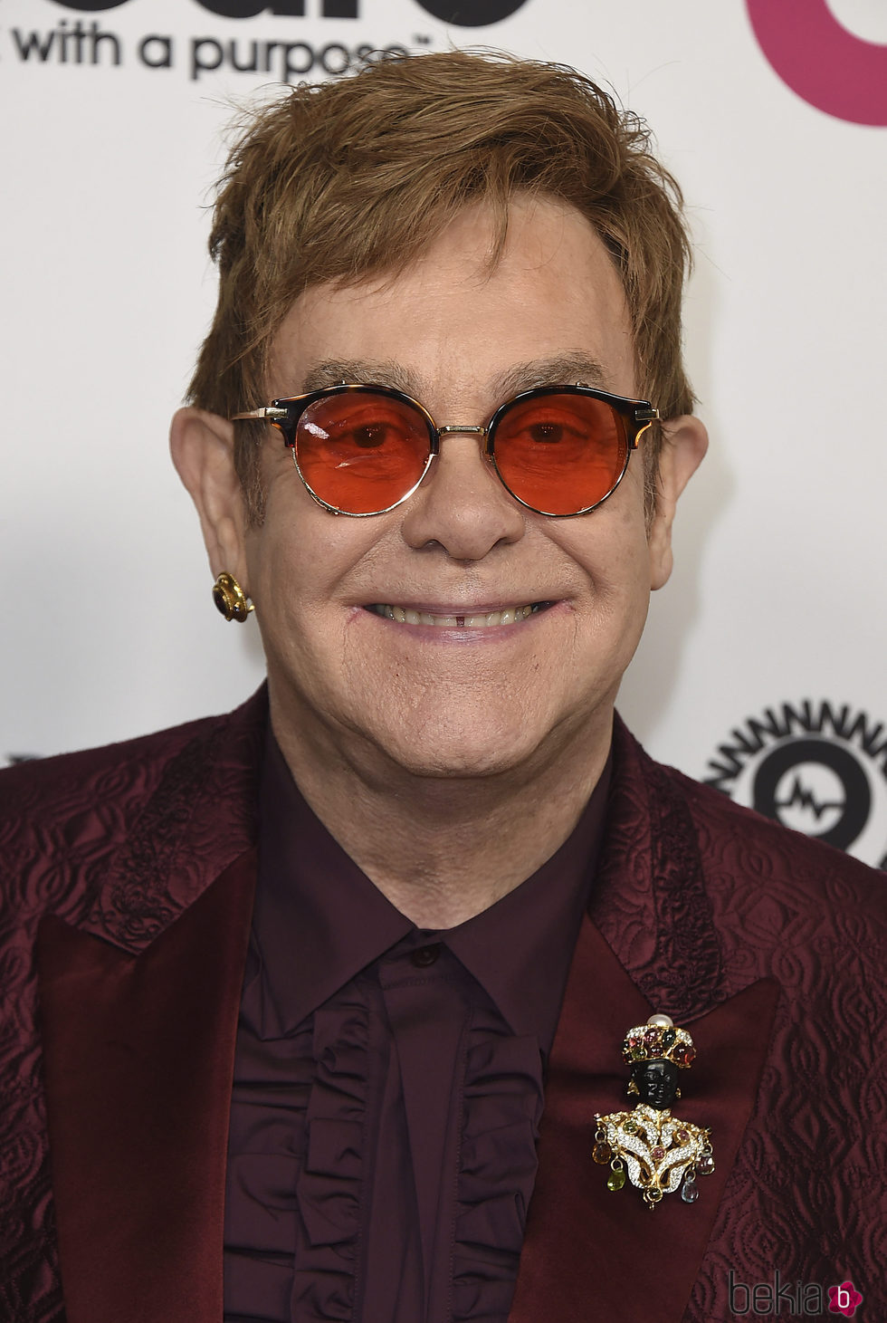 Elton John en su fiesta por su 70 cumpleaños