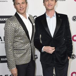 David Burtka y Neil Patrick Harris en la fiesta del 70 cumpleaños de Elton John