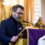 Francesc Gascó en la misa funeral en homenaje a Pablo Ráez