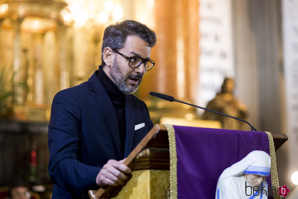 Francesc Gascó en la misa funeral en homenaje a Pablo Ráez