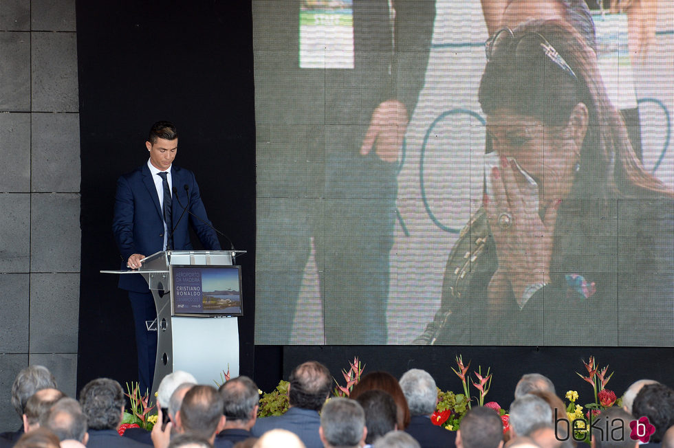 Cristiano Ronaldo en la inauguración de su aeropuerto