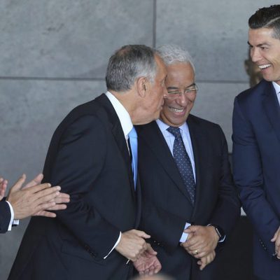 Cristiano Ronaldo en la inauguración del aeropuerto de Madeira que lleva su nombre