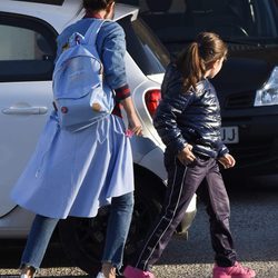 Paula Echevarría lleva a su hija Daniella al colegio tras conocerse su ruptura con David Bustamante