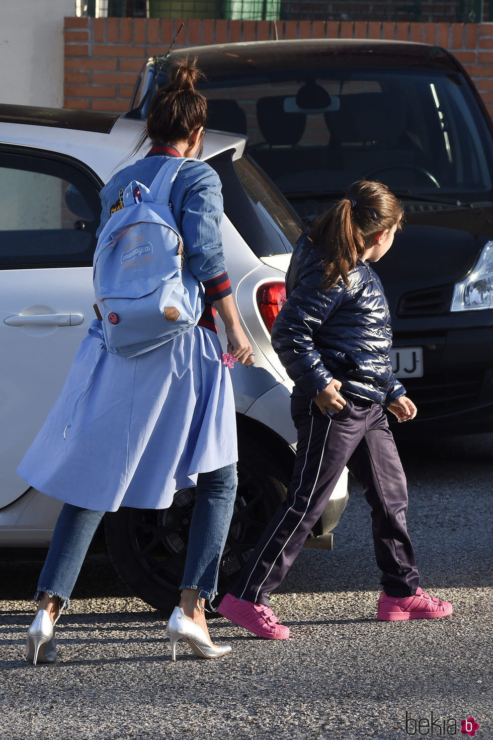 Paula Echevarría lleva a su hija Daniella al colegio tras conocerse su ruptura con David Bustamante