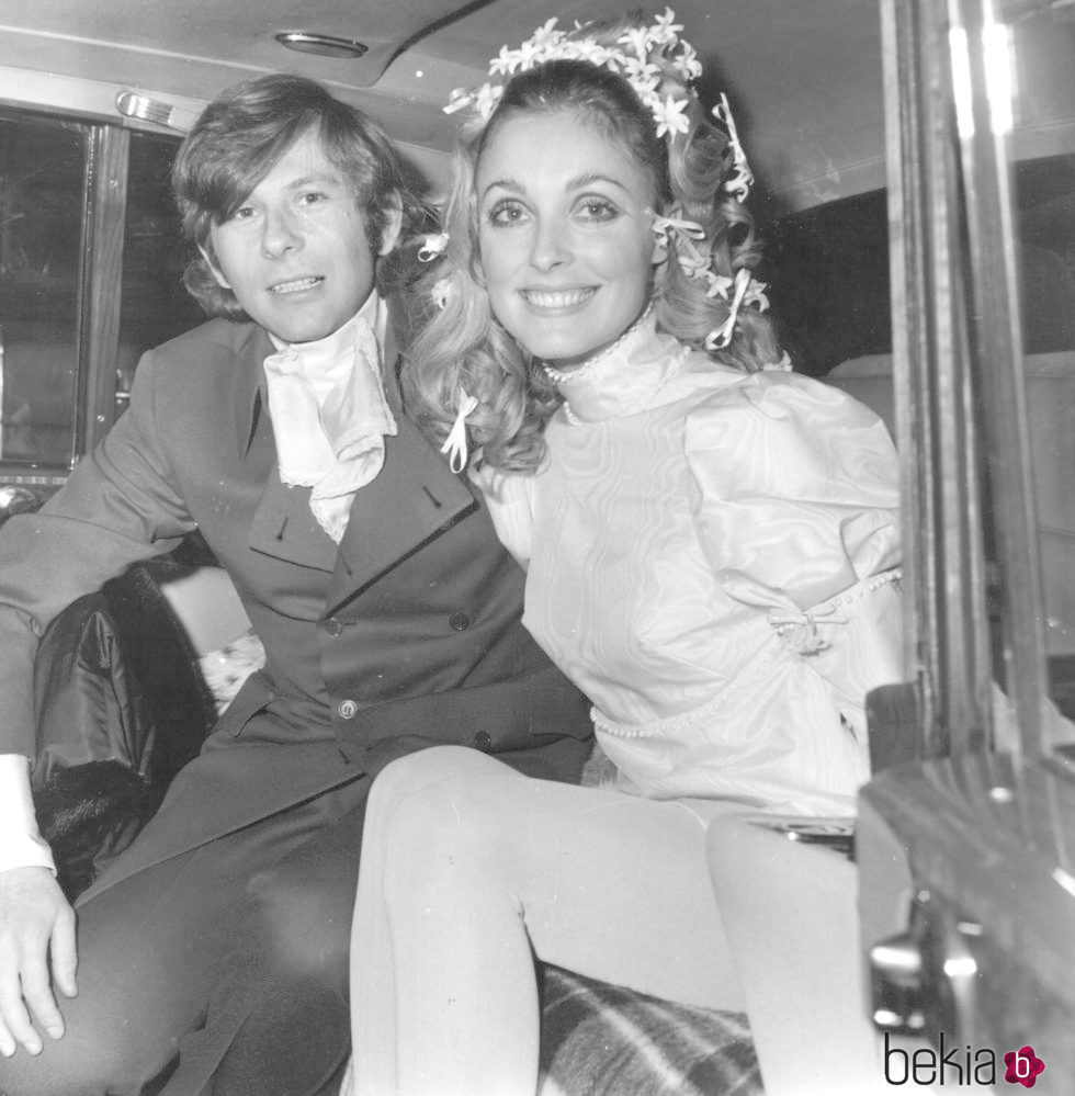 Roman Polanski y Sharon Tate en su boda