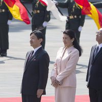 Naruhito y Masako de Japón en la ceremonia de bienvenida a los Reyes de España en el Palacio Imperial