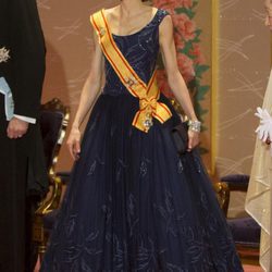 La Reina Letizia en la cena de gala durante su Viaje de Estado a Japón