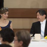 La Reina Letizia y Naruhito de Japón en la cena de gala durante su Viaje de Estado a Japón