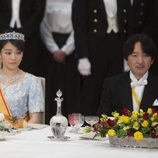 Mako de Japón y Akishino de Japón en la cena de gala en honor a los Reyes Felipe y Letizia