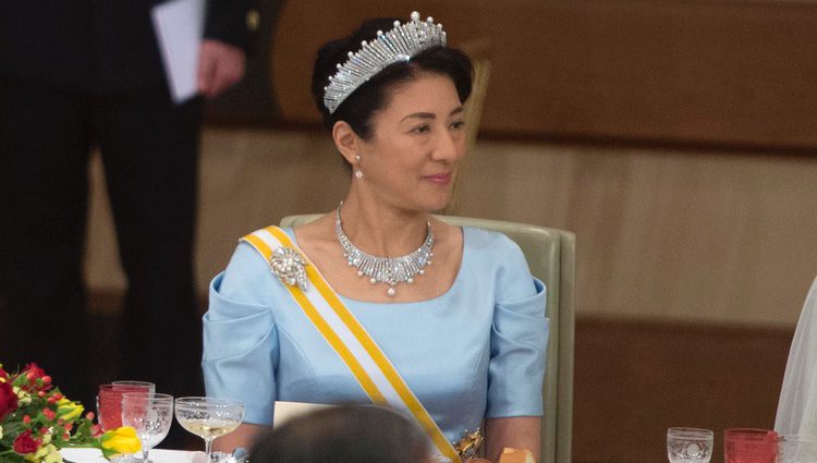 Masako de Japón en la cena de gala en honor a los Reyes Felipe y Letizia