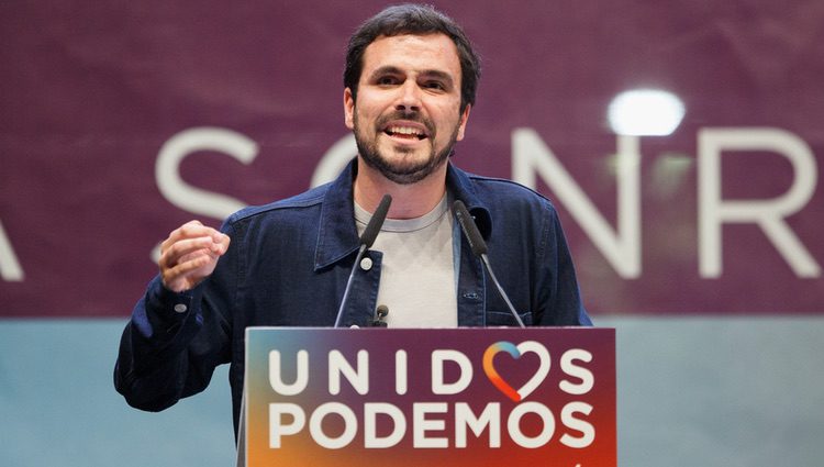 Alberto Garzón en un mitin