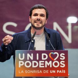 Alberto Garzón en un mitin