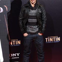 Javier Hernández en el estreno de 'Las aventuras de Tintín: el secreto del unicornio' en Madrid